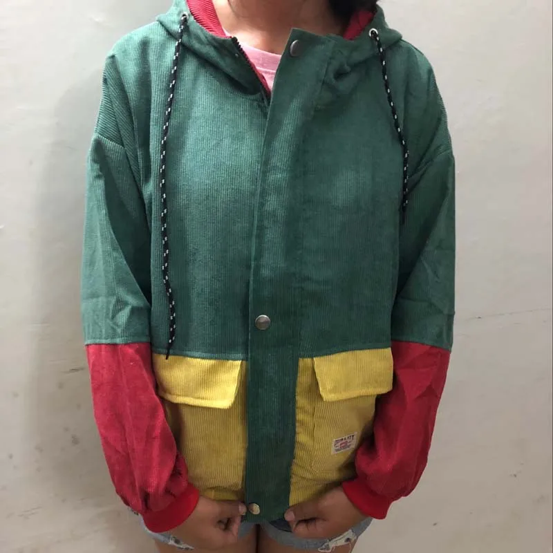 Woman Jackets Winter Korean Hooded Zipper Coat Corduroy Jacket Harajuku Loose Warm Bomber Jacket Large Size S-3XL Woman Jackets Winter Korean Hooded Zipper Coat Corduroy Jacket Harajuku Loose Warm Bomber Jacket Large Size S-3XL