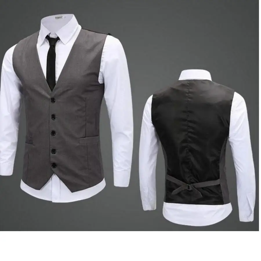 Men Vests New fashion Style Slim New custom Hot Sale Men's waistcoat Casual Fitness For Man Suit