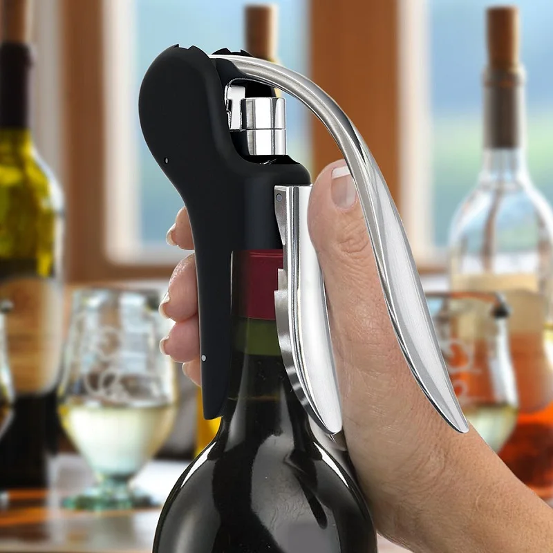 

New Wine Tool Set Wine Opener Bar Lever Corkscrew Convenient Bottle Openers Foil Cutter Cork Tire Drill Lifter Kit VHF10 T30