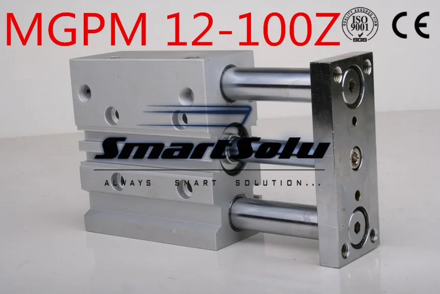 

Free Shipping MGPM12-100Z bore 12mm stroke 100mm double acting pneumatic cylinder compact guide new type three rod air cylinders