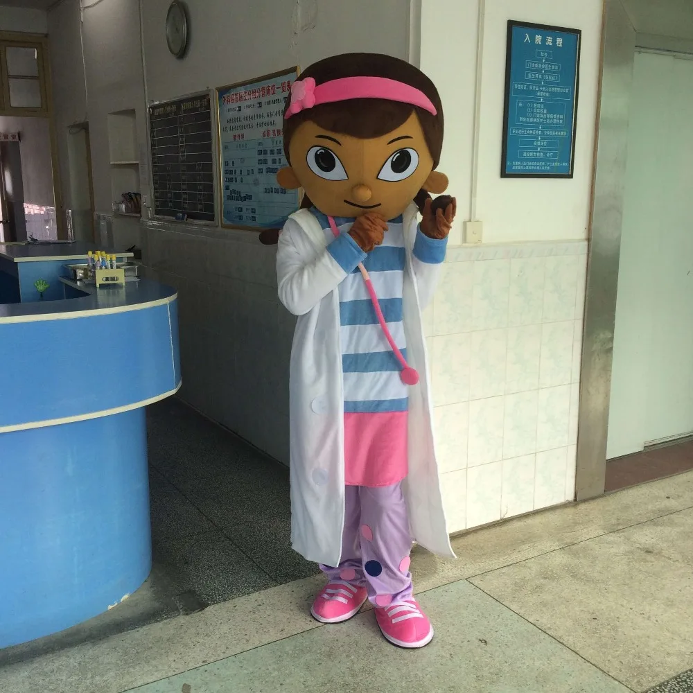 Горячая Распродажа 2014 Высокое качество Doc костюм талисман McStuffins для взрослых