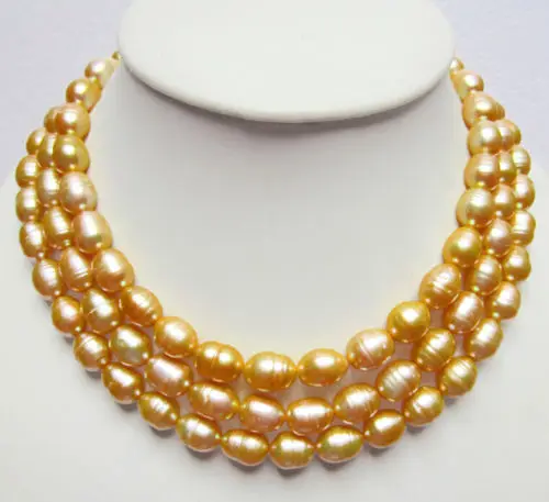 

HOT HUGE 13MM NATURAL SOUTH SEA GOLDEN PEARL NECKLACE 50" 925silver GOLD CLASP