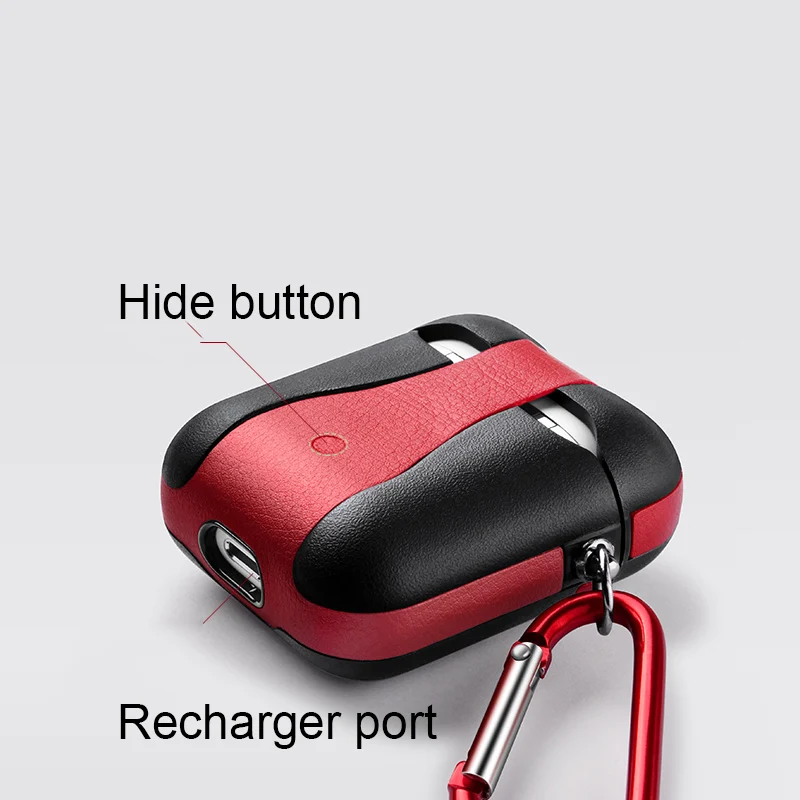 Чехол для Apple AirPods кожаные чехлы Air Pods беспроводные матовые наушники хранения