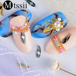 Mtssii 1 шт. Металл оставить ретро перо Блестящий сплав 3D Nail Art Украшение ногтей ювелирные ногтей Красота аксессуары маникюр