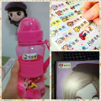 

Free shipping 72pcs Kids Name stickers water proof Can Customize Kindergarten School Identification toddlers favor boy girl gift