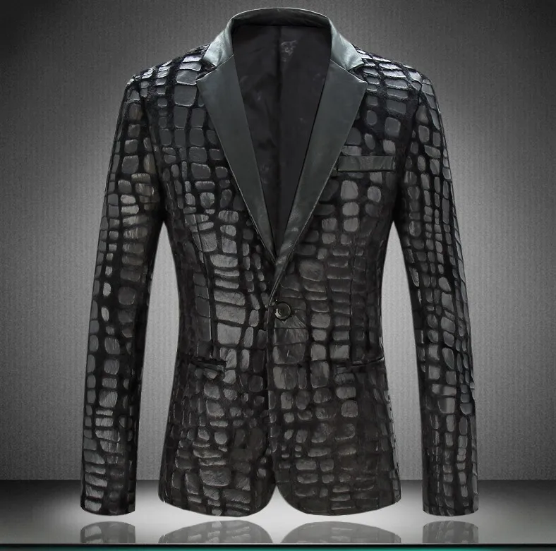 Blazers Black Stage Costumes Fashion Coat Brand Spring Casual Suit New Thin Section Men Male Slim Fit MOOWNUC Personality Fit Blazers Black Stage Costumes Fashion Coat Brand Spring Casual Suit New Thin Section Men Male Slim Fit MOOWNUC Personality Fit