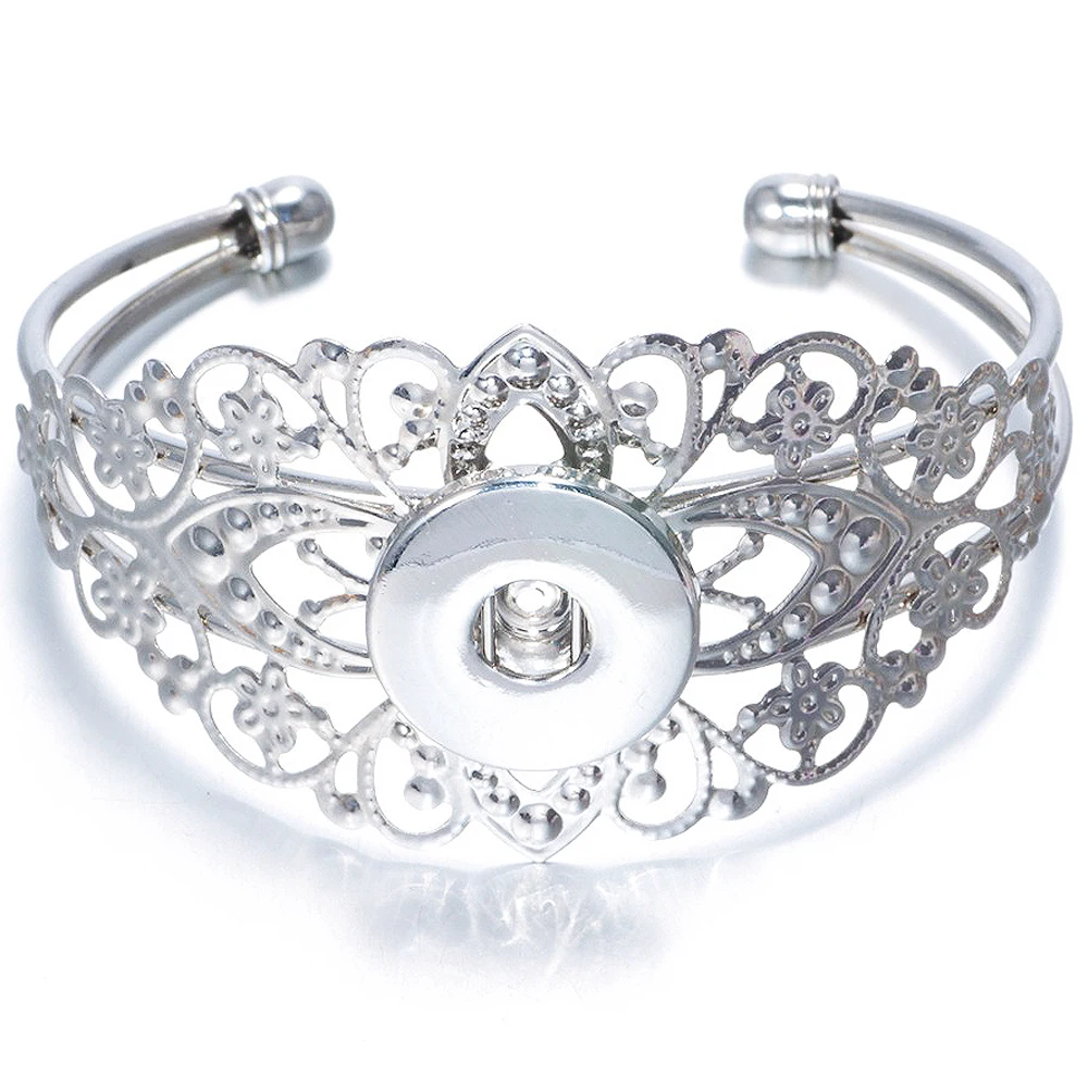 snaps jewelry Bangles 18mm/20mm metal Charms Bracelet Vintage jayna