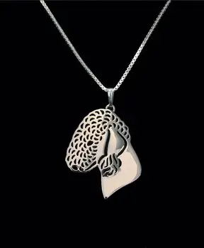 

DANGGAO fashion Handmade Bedlington Terrier Pendant Necklace women chain choker necklace dog charm jewelry Pet Lovers Gift Idea