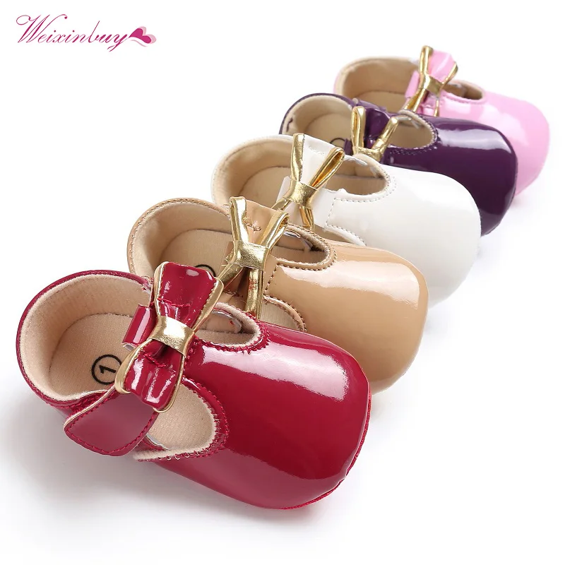 

Summer Mirror PU Newborn Baby Girl Shoes First Walkers Non-Slip Soft Sole Infant Child Princess Toddler Shoes