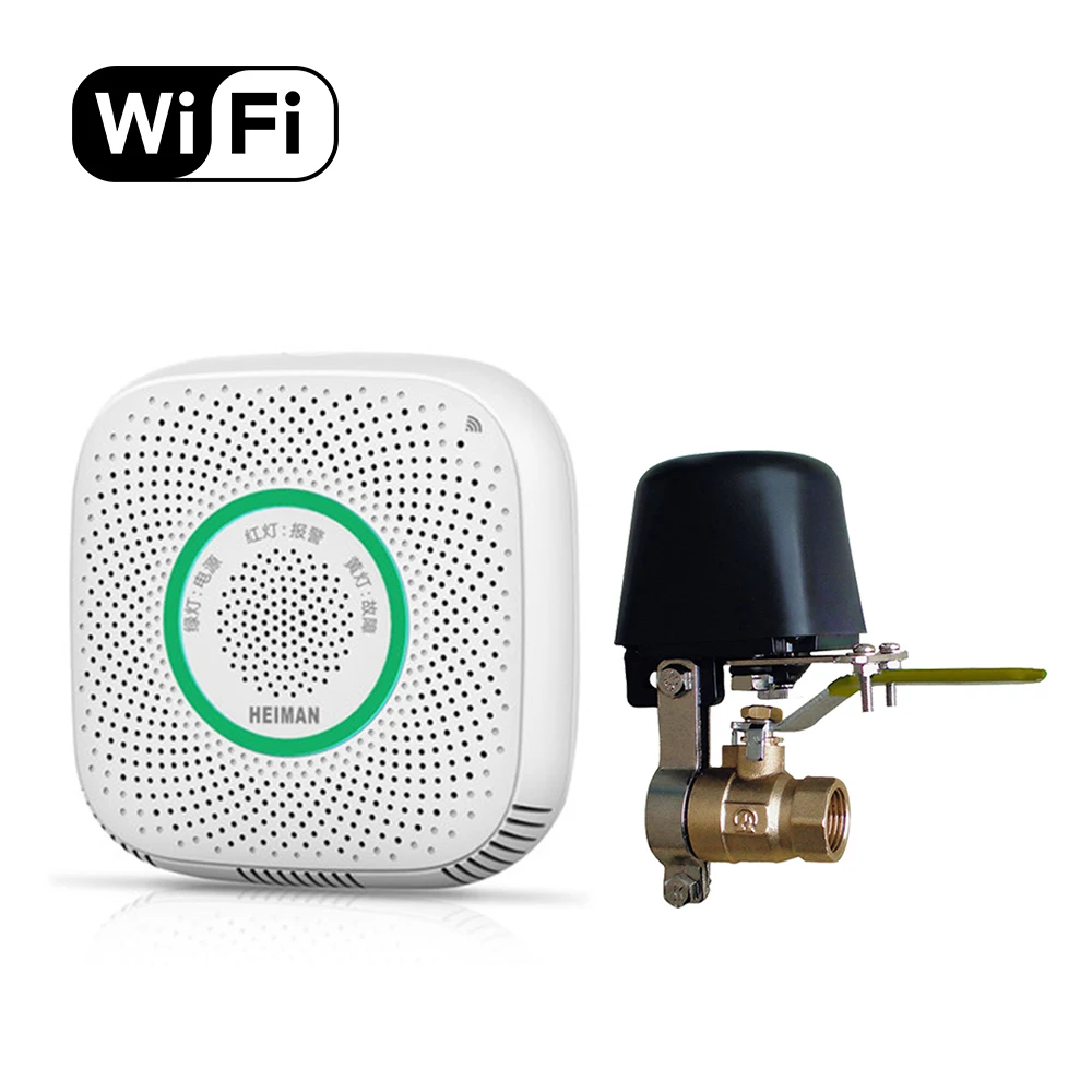 

CE RoHS Fire Alarm Natural/LPG Gas Detector Smart Phone Control Home Use WiFi Combustible Gas Leakage Sensor with Manipulator