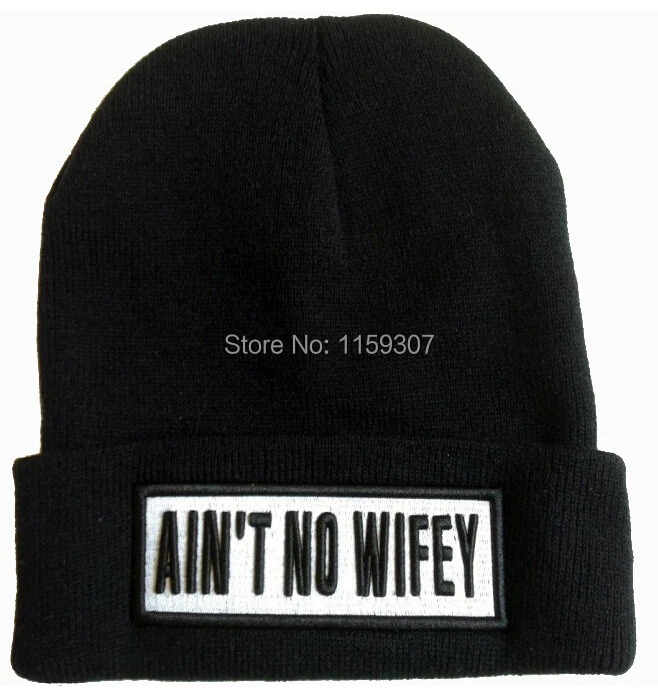 AIN'T NO WIFEY Beanie Skullies Street Hip hop toca Winter Hat AIN'T NO