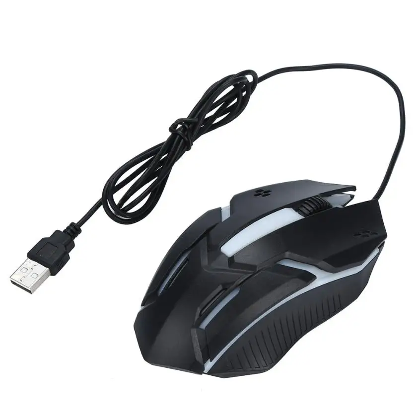 Высокое качество, новая игровая мышь, дизайн 1200 dpi, USB Проводная оптическая игровая мышь для ПК, ноутбука, компьютера, мышь l0817#3 - Цвет: BK