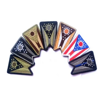 

10pcs/lot 3D embroidery magic stickers U.S.A ohio state flag patch NEW MEXICO state flag patch armband Cloth patch Badges
