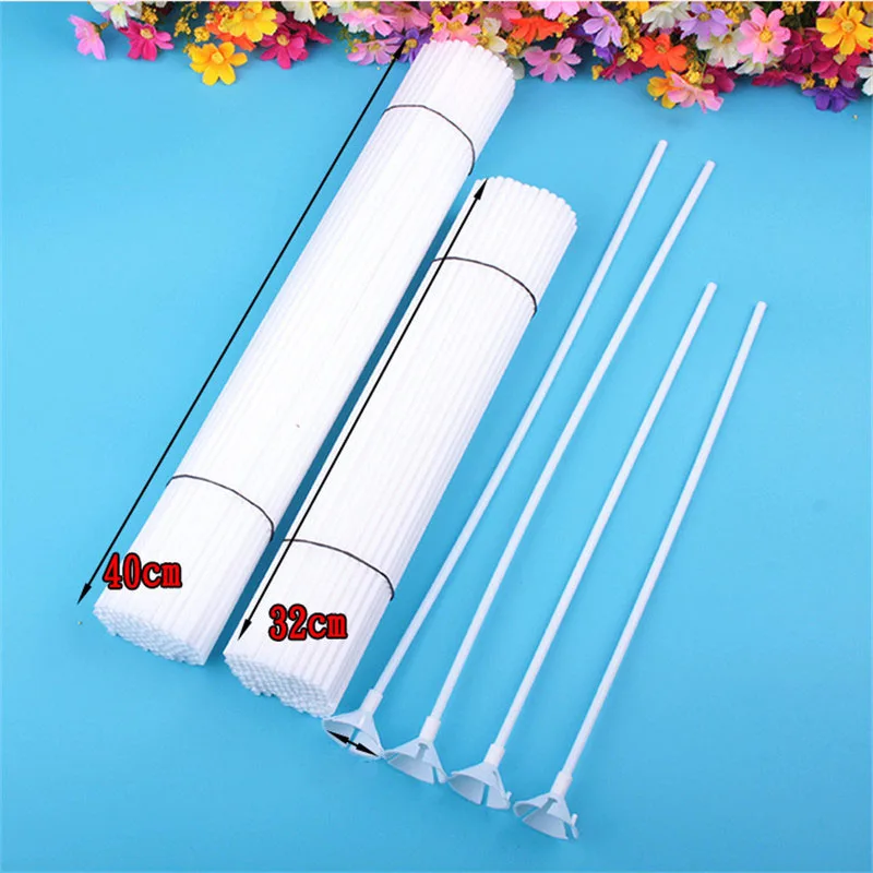 6Pcs Balloon Holder Plastic Rods Sticks Cup Cap for Wedding Party Xmas Supplies