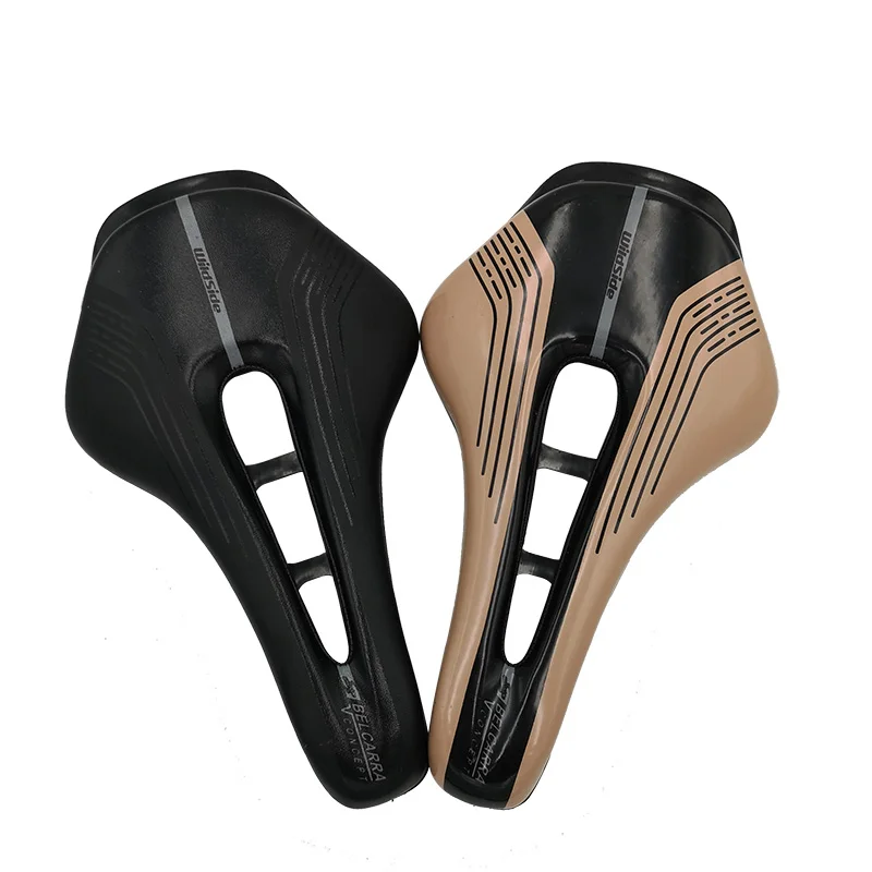 New Design Wide Bicycle Saddle 255*148mm 2 Color Hollow Breathable