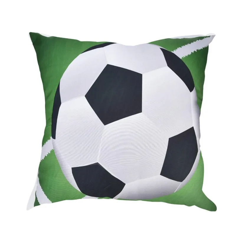 Soccor Print Pillow Case Polyester Sofa Car Cushion Cover Home Decor02