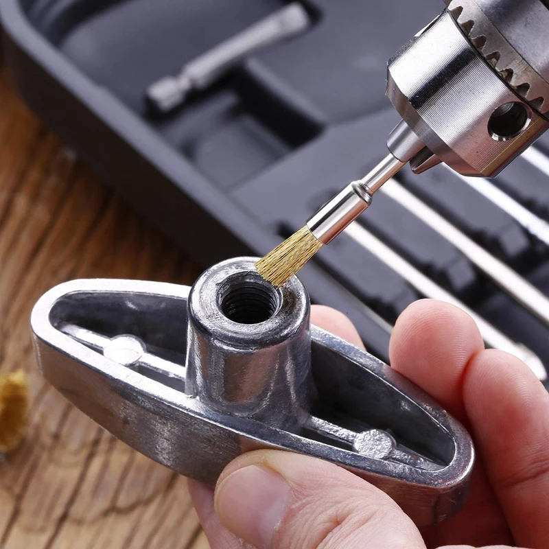 60Pcs Mini Wire Brush Wheel Cup Steel Wire Brush Set Shank For Power Dremel Rotary Tools Polishing Buf