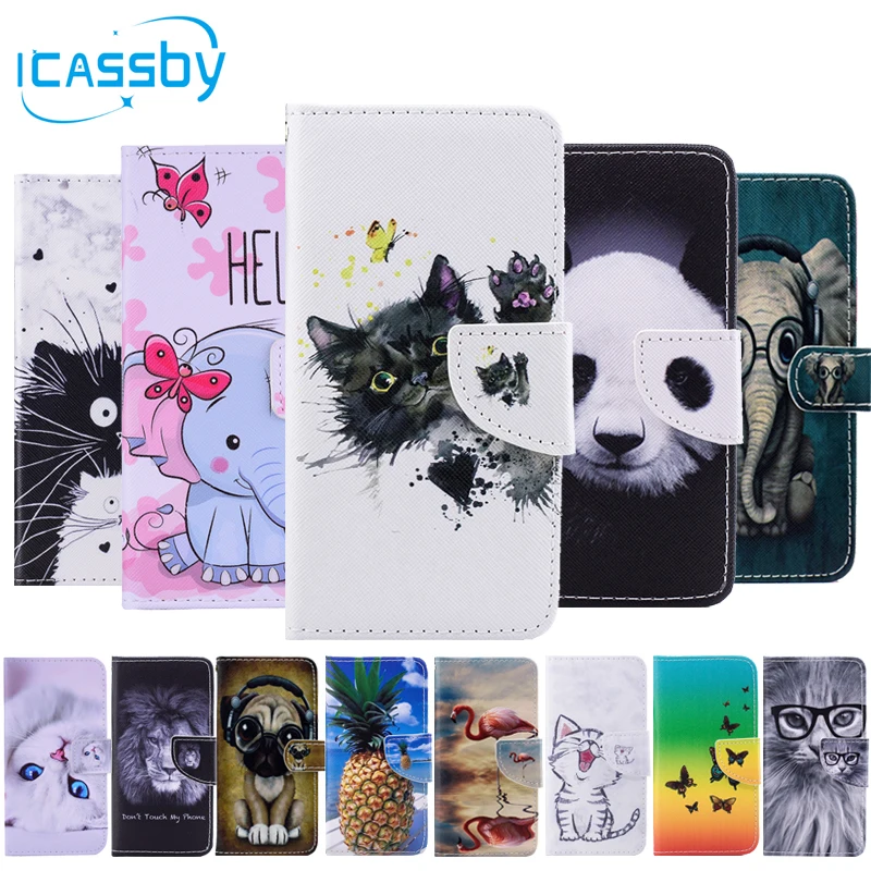

sFor Coque Huawei Enjoy 7S Case Cute Panda Cat Owl Leather Flip Wallet Phone Cases For Huawei Enjoy 7S Cover Etui Capinha Huawey