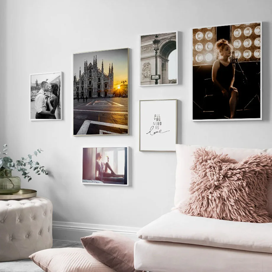

Paris Sexy Girl Building Lover Quote Wall Art Canvas Painting Nordic Posters And Prints Wall Pictures For Living Room Home Decor