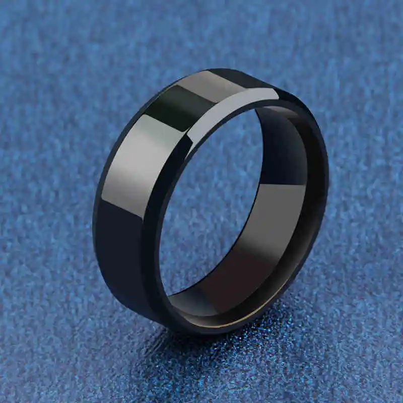 Finger Ring Black Titanium