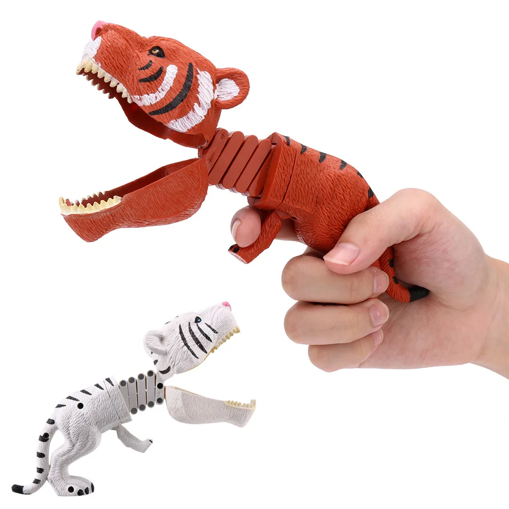

Tiger Animal Figures Grabber Claw Game Snapper Pick Up Claw Kids Toys Gifts Children Antistress Funny Prank Toy Juguetes Zabawki