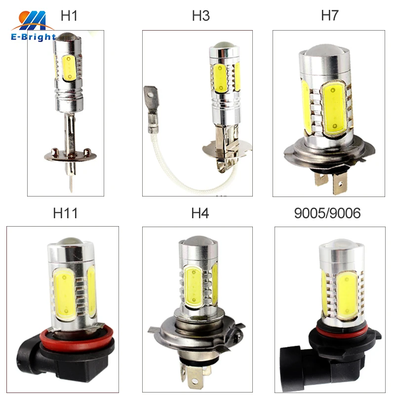 Автомобильные противотуманные фары YM E Bright 2 шт. 12 В 24 H1 H3 COB 7 5 Вт H11 H4 H7 9005/HB3 9006/HB4