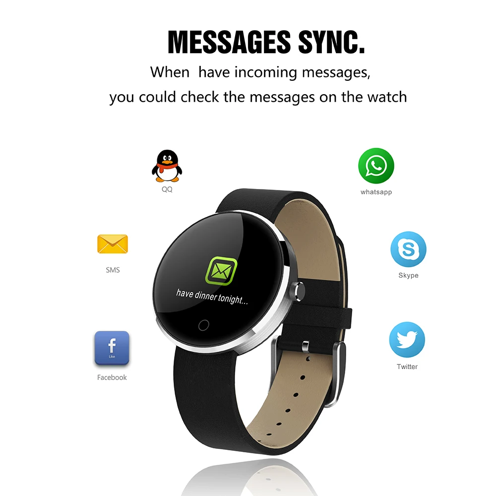 

DM78 Color Touch Screen Smart Watch Pedometer Clock Fitness Tracker Bracelet Bluetooth Heart Rate Tracker Blood Pressure Watch