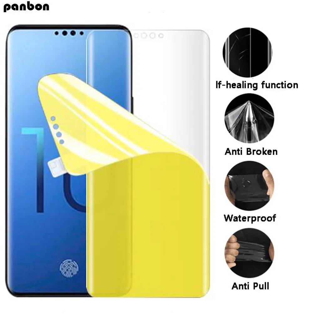Мягкая Гидрогелевая пленка для Samsung S10 Plus S10E 5G Полная Защита экрана Galaxy A50 A30 A10