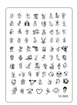 

14.5 x 9.5cm Nail Art Stamping Image Template XL Large Plate - Cute Cartoon *** 12-56DNSY *** free shipping