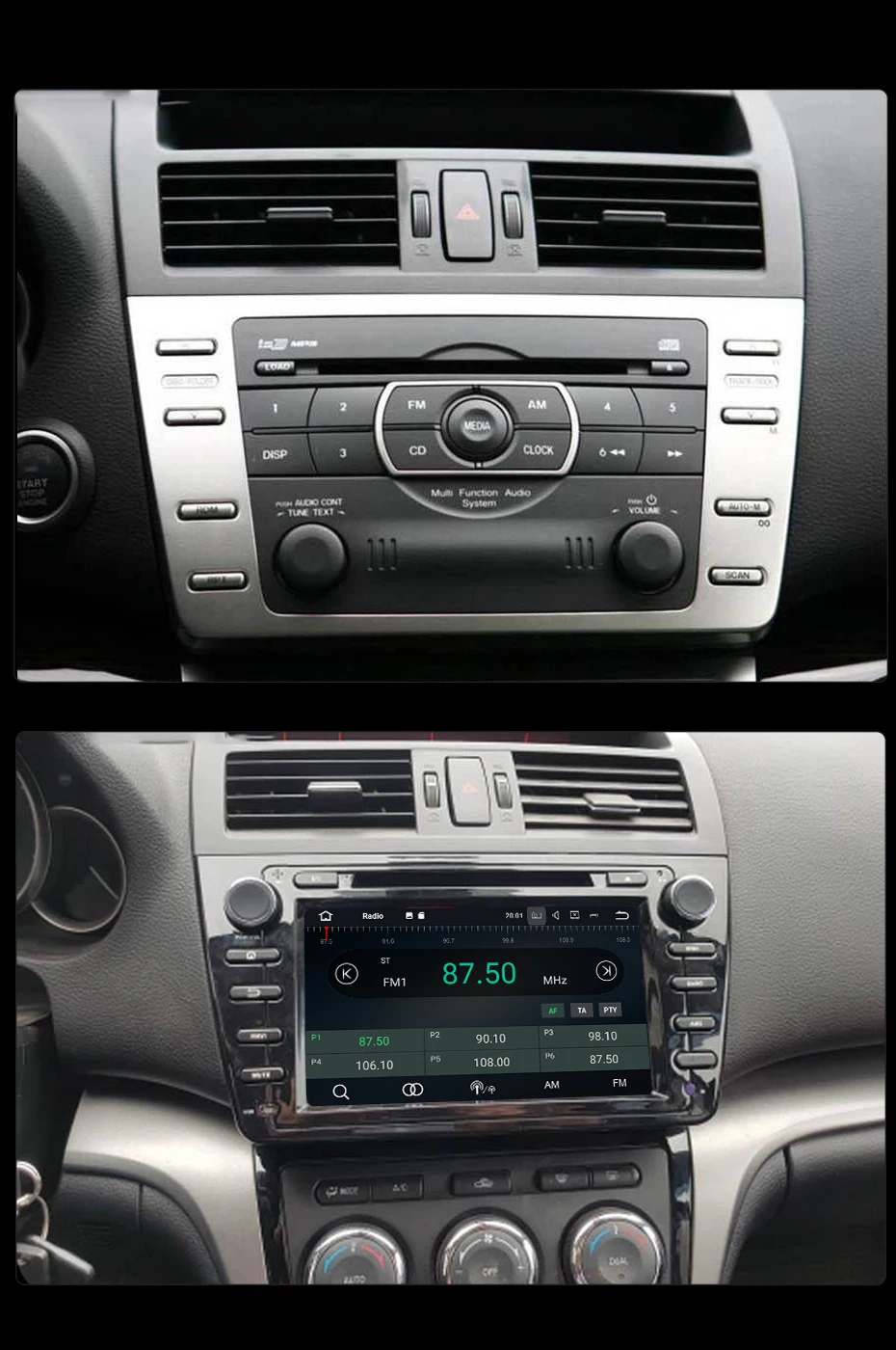 Excellent PX3 2Din 2G+16G Android 7.1 Car DVD Multimedia Video Player For Mazda 6 /Ruiyi /Ultra GPS Navigation 4 Core Stereo Radio 1080P 2
