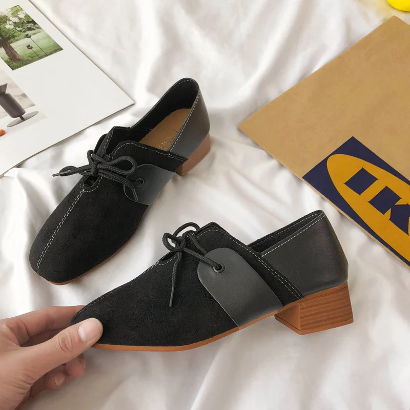 

Spring 2019 Women Casual Shoes Cross-tied Women Shoes Fashion Breathable Suede Leather Women Flat Shoes Sell Well