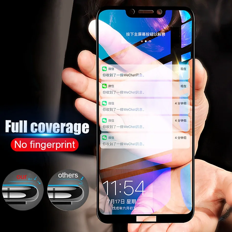 

5D Curved Full Cover Screen Protector For Huawei Mate 20 Lite Tempered Glass For Honor 8X Nova 3i P Smart P10 P20 Pro Glass Film
