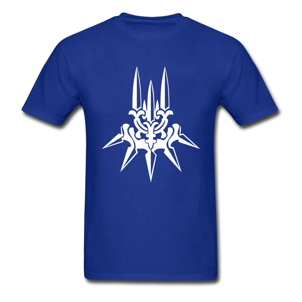 Design YoRHa White Insignia 7136 Tops Tees for Men Plain Summer/Fall O-Neck 100% Cotton Short Sleeve T-shirts Cool Tops Tees YoRHa White Insignia 7136 blue