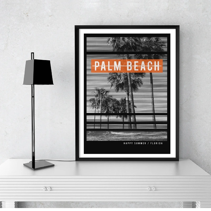 Happy Summer Florida Canvas Painting Home Decor