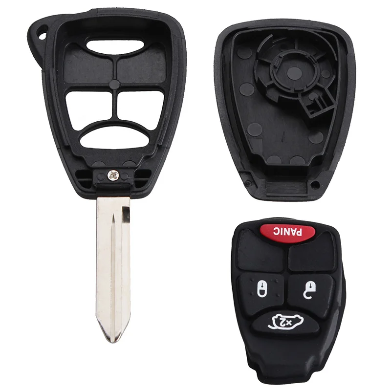 

New 4 Button Car Remote Key Fob Shell Case Cover + Key Blade for Jeep Patriot Liberty Chrysler 200 300 Dodge Caliber