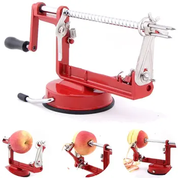 

Fruit Apple Peeler Corer Slicer Slinky Machine Potato Cutter Kitchen Tool 3 in 1 (red)(00153)