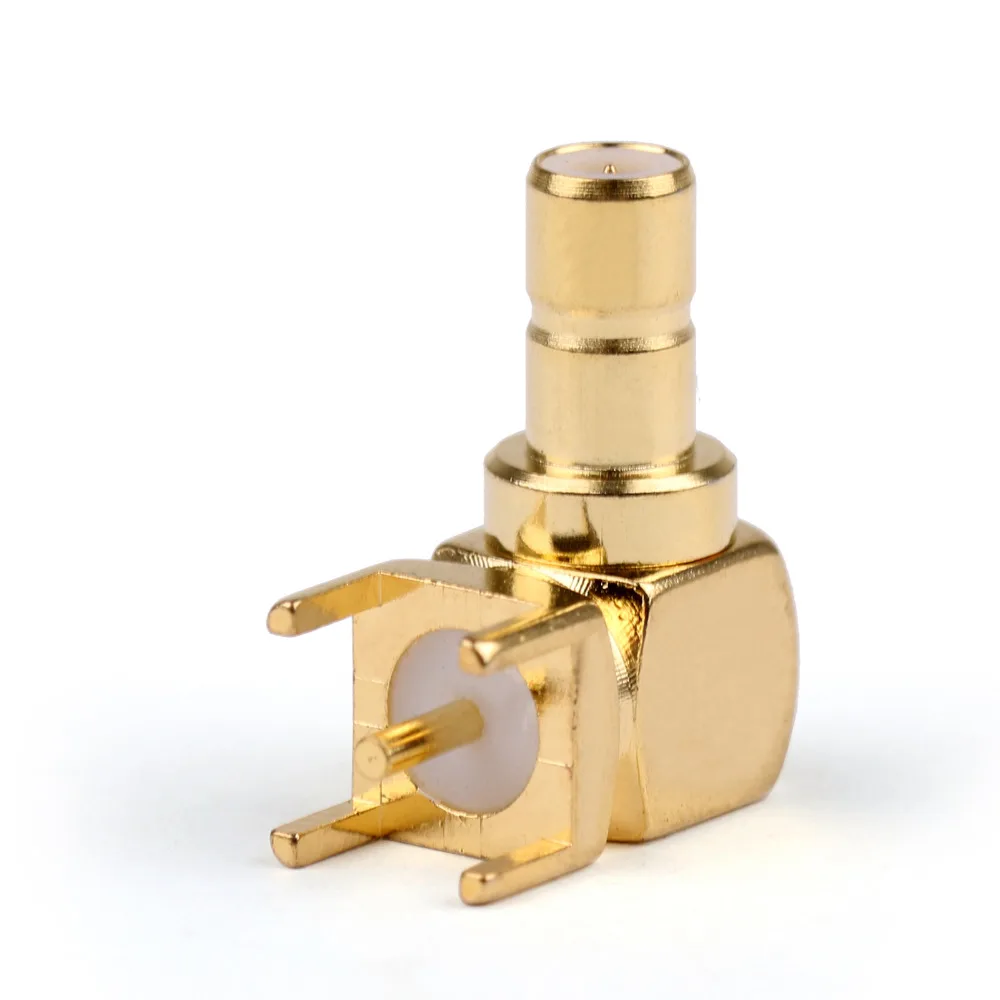

Areyourshop Connector SMB Male Plug 90 degree Bulkhead Solder PCB Mount 5.08mm Right Angle 1/10PCS Wholesale Connector Plug Jack