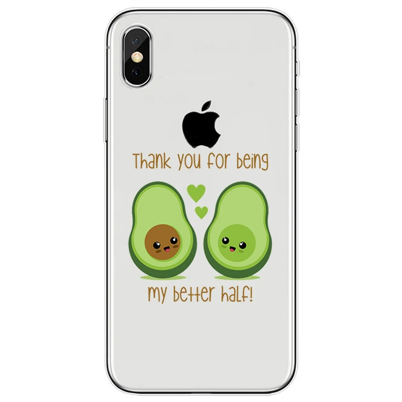 Мягкий силиконовый чехол с изображением авокадо для iPhone X XS XR MAX 5 5C 5S SE 6 6S 7 8