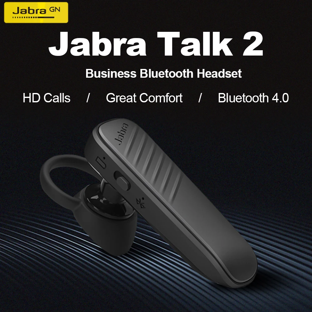 Jabra Talk 2 Беспроводная bluetooth-гарнитура бизнес-наушники HD голосовые громкие звонки с микрофоном для смартфона