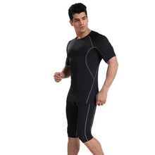 Быстросохнущая Мужская компрессионная теннисная Джерси облегающая Фитнес Майка для спортзала тренировочная футболка для бега Мужская спортивная одежда