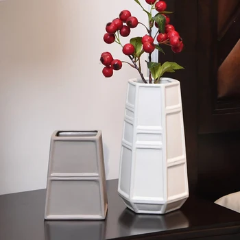 

Modern Ceramic vase tabletop geometric vase Dry Flower Arrangement ornaments Creative Porcelain Vase home decoration accessories