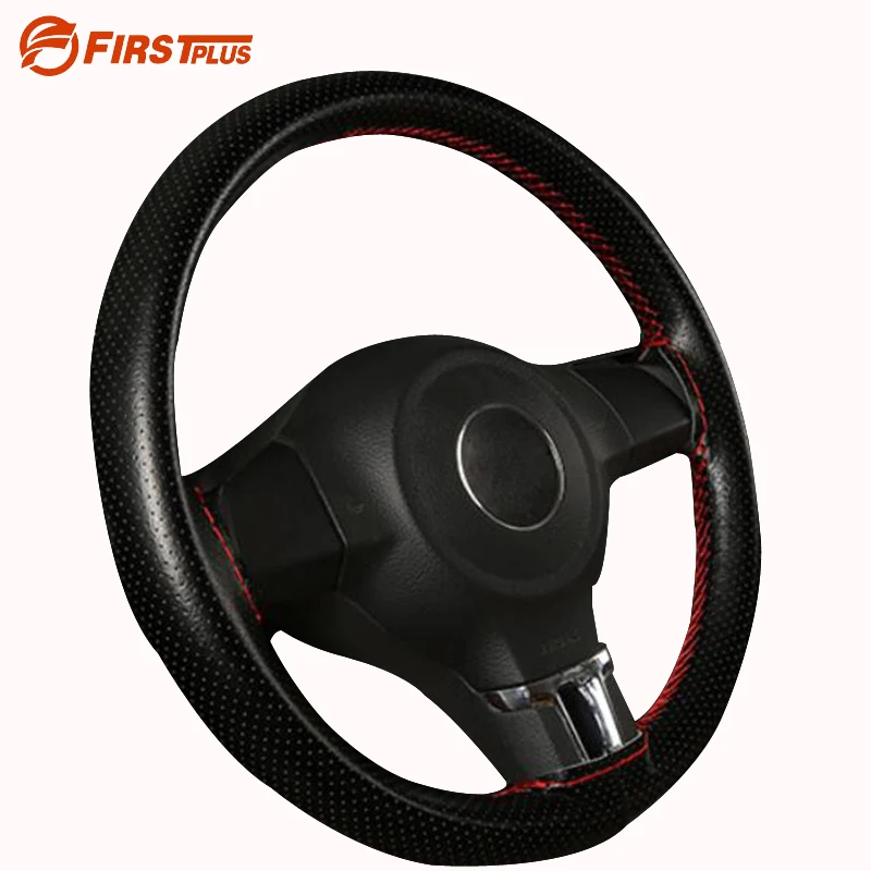 Buy 37 38cm Genuine Leather Car Steering Wheel Covers