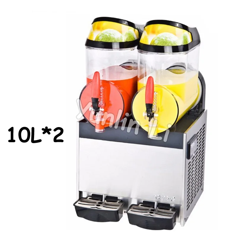 Dubbele Tank Rvs Drink Iced Granita Crushed Ice Maker Machine Slush