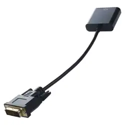 Топ предложения Pro DVI-D 24 + 1 штекер для VGA 15 Pin Женский Кабель-адаптер конвертер разъем