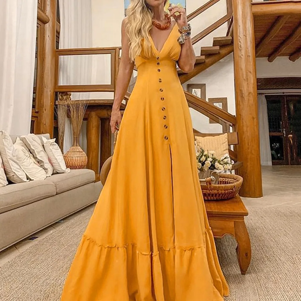 Sommerkleid шифоновое платье летнее vestidos Longo женское сексуальное платье с глубоким v-образным вырезом на спине с красной печатная подвеска пляжное платье Z4