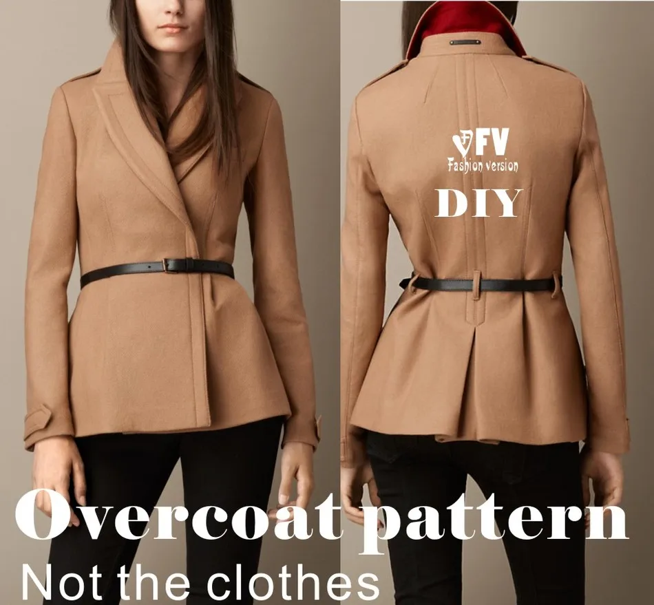 

Clothing DIY Overcoat Sewing Pattern Coat Sewing Template Cutting drawing BFY-42