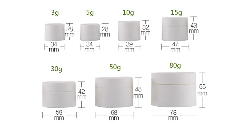 50 шт контейнеры для косметических образцов банка для крема пластиковая Матовая Белая пустая маленькая матовая банка для теней для век 5 г многоразовая упаковка жестяная