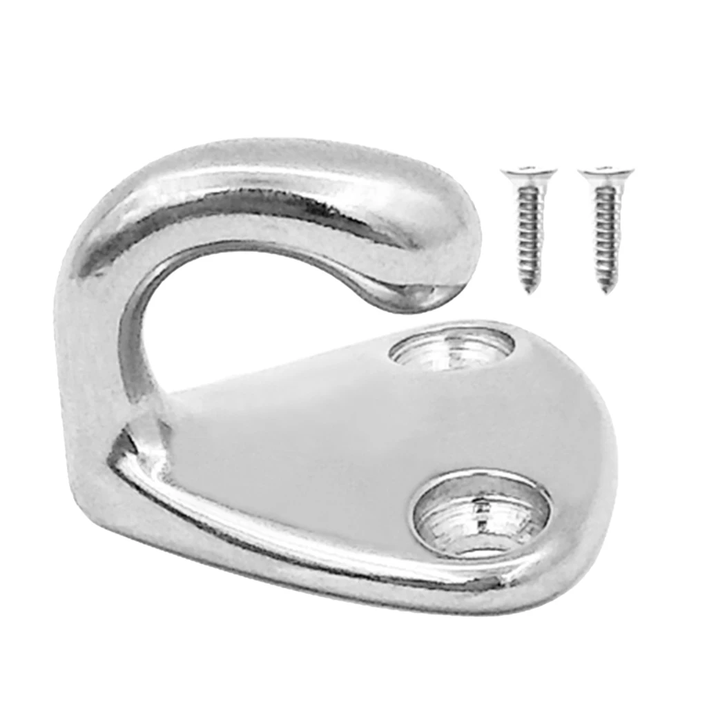 Marine Grade Stainless Steel Boat Hook Coat and Hat Hook Wall Mount  Marine Hook Holder Bracket 28mm Silver