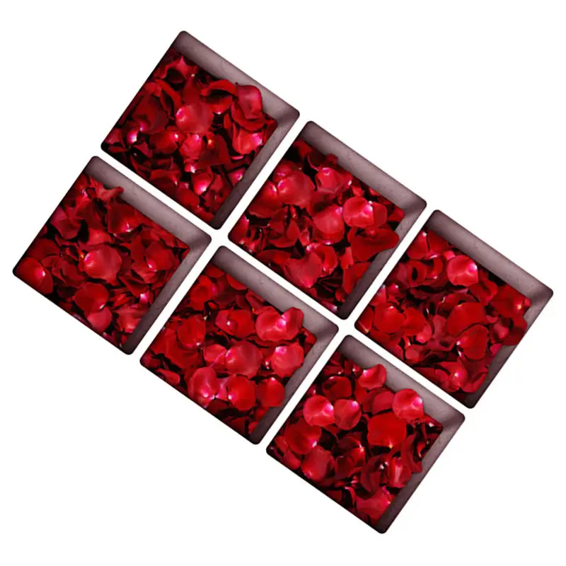 Boutique Creative 6pcs/set Anti Slip Waterproof Bathtub Sticker Home Bathroom Decorative