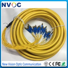 SM(9/125), G652D, 24 ядра, 2,0 мм ПВХ Желтый кабельный блок, GJFHJY, желтая ПВХ куртка, 30 м, FC/UPC-FC/UPC секционный волоконно-оптический патч-корд